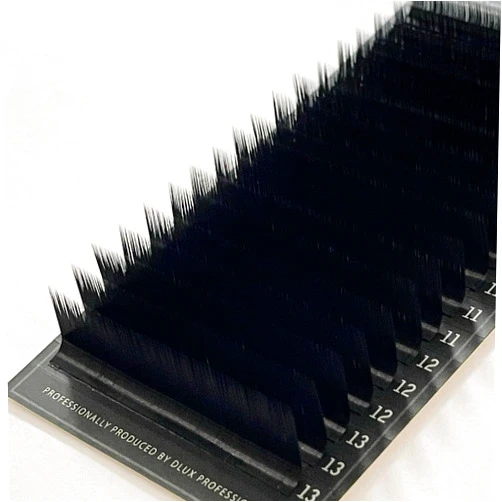 Generic C-0.07-Mix, DLUX PROFESSIONAL EYELASH EXTENSIONS, RUSSIAN VOLUME, SUPREME MINK LASHES THICKNESS 0.07, CURL C, LENGTHS 6-15mm,18 lines (Mix (L curl 0.07 Mix (7-13mm))