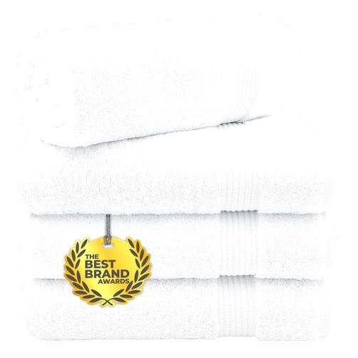 Cotton Paradise Bath Towels for Bathroom, 100% Cotton 4 Piece Turkish Bath Towel Set, Soft Plush Bath Towels Clearance Bathroom Set, White Bath Towels