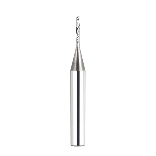 SpeTool O Flute Spiral Rouer Bits 1/4 Inch Shank 1/16 Inch Cutting Diameter, Solid Carbide Upcut CNC Router Bit Single Flute End Mill for Aluminum Acrylic Metal Milling Cutter