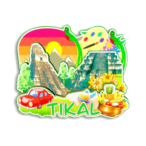 Quwsne Refrigerator Magnet Tikal Guatemala Fridge Magnet City Travel Souvenirs Tourist Gifts 3D Classic Landmarks Handmade Crafts Home Decoration2089