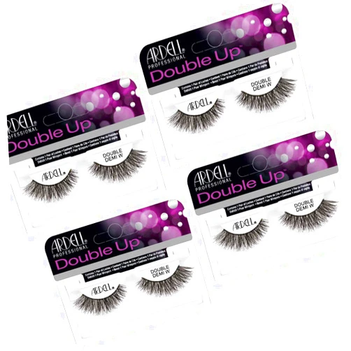 Ardell False Eyelashes Double Up Demi Wispies Black x 4 pairs