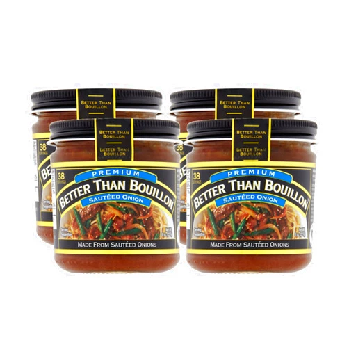 Better Than Bouillon Premium Sauteed Onion Base, Made from Sauteed Onions, Blendable Base for Added Flavor, 38 Servings Per Jar (8 Ounce (Pack of 4))