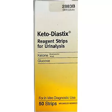 Keto-Diastix Strips for Urinalysis 50 Test Strips (2883B)