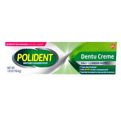 Polident Cream,Paste Dentu-Creme 3.90 oz (Pack of 3),Mint