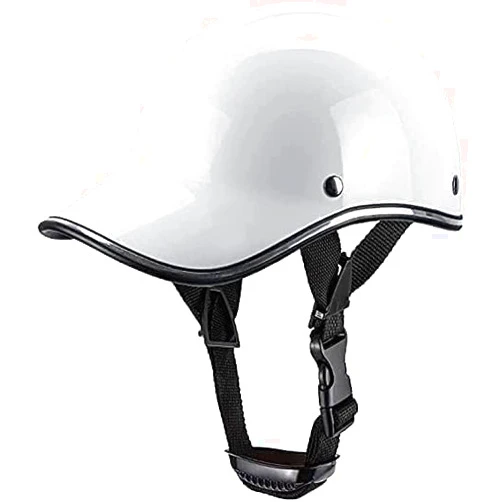 BOCBco Adults Baseball Motorcycle Helmet for Men Women, Retro Motorcycle Half Helmet, Open Face Fashion Cap Helmet, Cruiser Chopper Moped Scooter Helmets DOT Certified