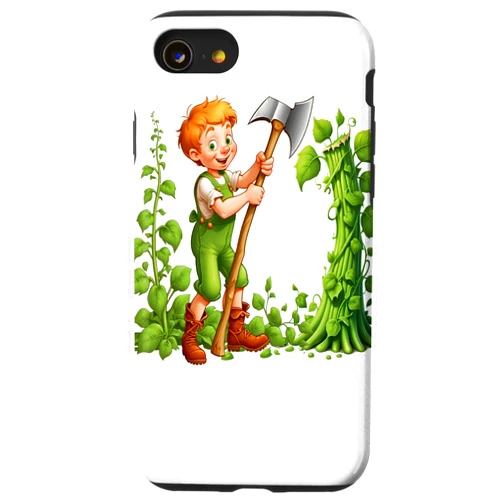 English Fairy Tale with Magic Beans Jack and The Bean Stalk - Chopping Down The Giant Stem Case for iPhone SE (2020) / 7 / 8