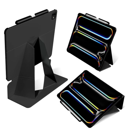MOFT Folio Case iPad Air 11 Inch Case (M3/M2-2025/2024), iPad Air 5th Generation 2022/4th Gen 2020 10.9 Inch with Detachable Pencil Holder, Multi-Angle Viewing, Auto Sleep/Wake, Jet Black