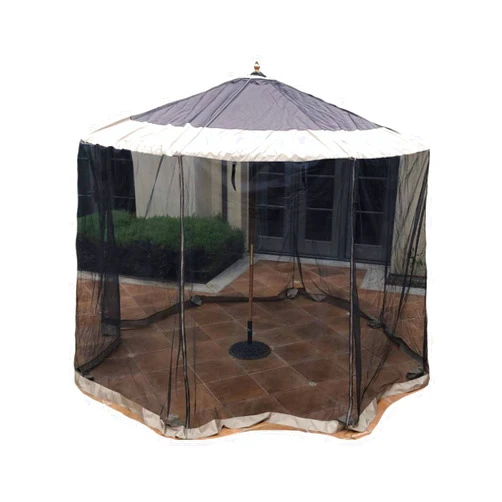 Formosa Covers FORMOSA Upgraded Dual Zipper Patio Umbrella Mosquito Screen Netting Covers All the Way to the Finial No Gaps fits 9ft to 11ft Market or Hanging Cantilever Umbrellas