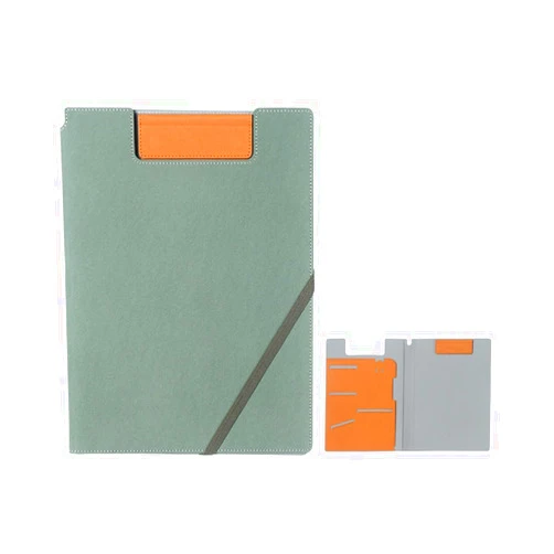 VENSOOL A4 Leather Padfolio Clipboard Folder, Leather Portfolio for Men and Women, Business Portfolio Binder, Business Card Holder Reciept Pocket A4 File& Document Sleeve, Notepad Clipboard