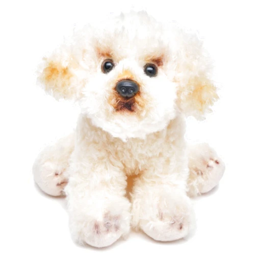 Bearington Collection Bearington White Dog Stuffed Animal 6.5 In - Puppy Stuffed Animals - Plush Dog Toys For Kids Poodle Labradoodle Plushies That Look Real