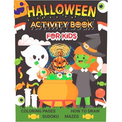 KrisBook Halloween Activity Book For Kids / Ages 4-12. Over 70 pages Activity – Funny Spooky Coloring Pages, Mazes, Puzzle. Workbook For Happy Halloween!: ... graphics/pages. Great Gift for kids
