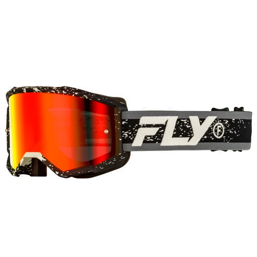 Fly Racing Zone MX ATV Off-Road Riding Goggle (Black/Grey, Adult)