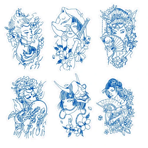 LINGREAL 6 Sheets Temporary Tattoos For Women Men Waterproof Tattoos Stickers Shoulder DIY Arm Leg Face Patterns Self Adhesive Tattoos