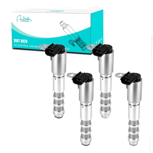 AULINK 4 PCS 12586722 OCV Oil Control Variable Valve Timing VVT Solenoid For Chevy/Chevrolet Equinox Malibu Traverse Impala & GMC Terrain Acadia & Buick Enclave & Cadillac & Pontiac & Saab 2.8L 3.0L 3.6L