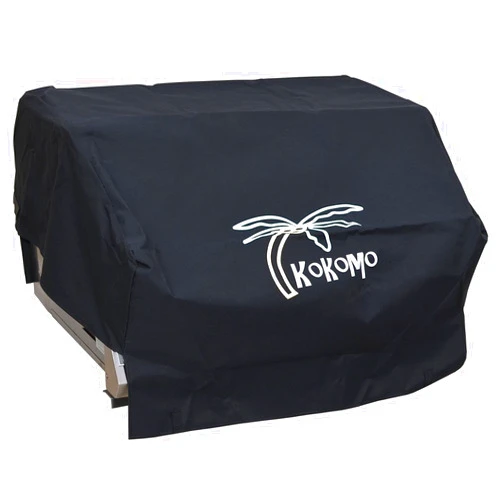Kokomo Grills Built in BBQ Grill Canvas Covers | Heavy Duty Waterproof, Weather Resistant BBQ Island Grill Top Cover | 5-Burner Gas Grill Protector for Bull Lonestar, Gas Charcoal – Black
