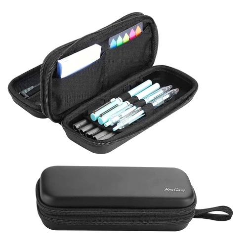 ProCase Pen Pencil Case, 2-Layer EVA Zipper Pencil Box Pouch Large Capacity Stationery Storage Organizer for School Office Supplies