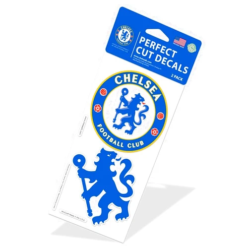 WinCraft Int'l Soccer Chelsea (2 Decal Per Pack) Perfect Cut Color Decal, England Football Club FC