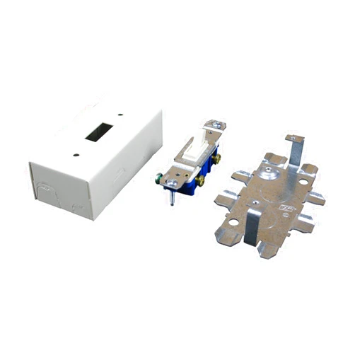 Wiremold Legrand Wiremold V5719 Metal Raceway for Extending Power, 500 and 700 Series, 15 Amp Single Pole Switch and Box Kit, Ivory (1 Pack)
