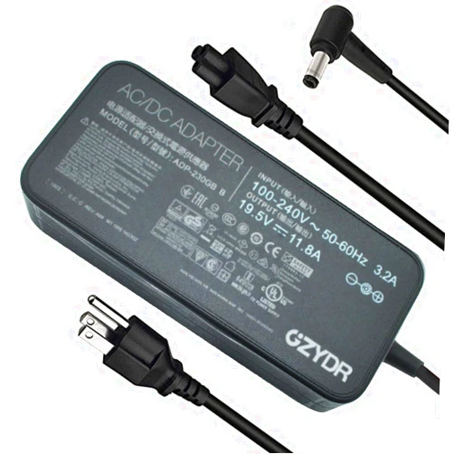 GZYDR 230W 19.5V 11.8A ADP-230GB B AC Adapter for Asus ROG Zephyrus S GX531GW GX701GX GX701GW GX701GV GL702V GX501V Strix Scar II GL704GM-DH74 GL703GM-DS74 Gaming Laptop Charger