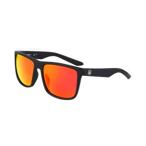 Dragon Alliance Dragon Sunglasses DR MERIDIEN LL POLAR 022 Matte Black/Ll Red Ion, 57/17/145