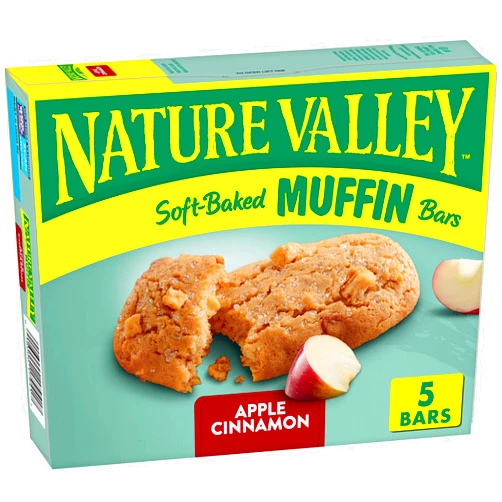 Nature Valley Soft-Baked Muffin Bars, Apple Cinnamon, Snack Bars, 5 Bars, 6.2 OZ