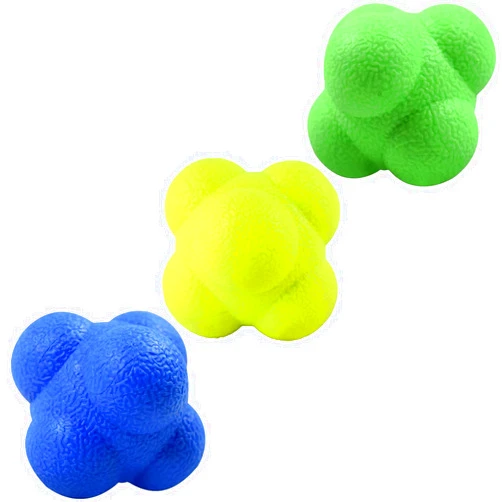 AIRLAXER Reaction Ball,Reflex Ball for Hand Eye Coordination Training,2.83 inch,Pack of 3-Blue,Yellow,Green.