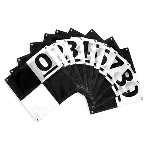 Sky High Bull's-Eye Drone Ground Control Point GCP - UAV Aerial Target for Mapping & Surveying (10 Pack) | Center Eyelet Numbered 0-9 (Black/White Markers) | Pix4D & DroneDeploy Compatible