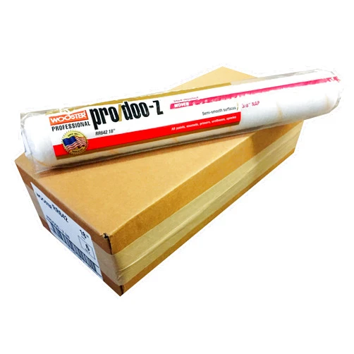 Pro/Doo-Z Wooster Brush RR642 18 inch Pro/Doo-Z 3/8 inch Nap Roller Cover - 4 Pack of 6