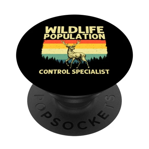 Funny Deer Hunting Gift Hunter Accessories & Stuff Deer Hunting Art For Men Women Wildlife Hunter Deer Hunting PopSockets Adhesive PopGrip