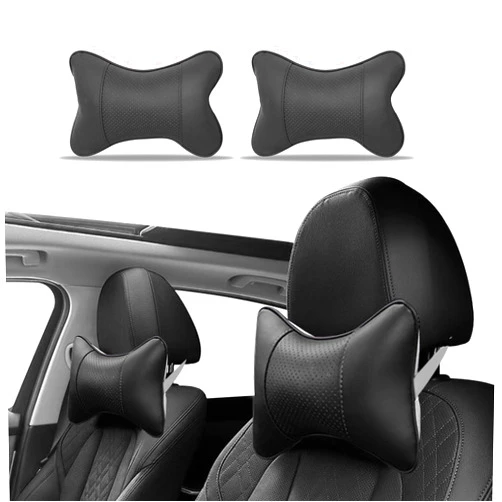 Zufoty Car Neck Pillow, Car Headrest Pillow, Soft Comfortable Breathable Memory Foam Ergonomic Design Automotive Neck Pillow Cushion with Adjustable Strap for Neck Pain Pressure Relief