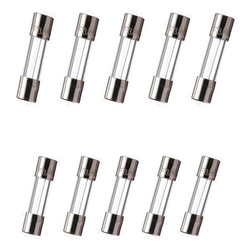 BOJACK 5x20 mm 3 A 3 amp 125 V 125 Volt 0.2x0.78 Inch F3AL125V Fast-Blow Glass Fuses (Pack of 10)