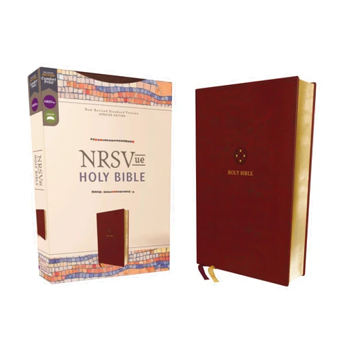 Zondervan NRSVue, Holy Bible, Leathersoft, Burgundy, Comfort Print