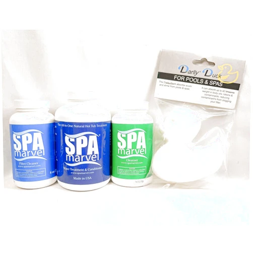 Spa & Sauna Parts Spa Marvel Trio with a Free Darlly (Oil Absorb) Duck - Bundle of Spa Marvel Water Treatment and conitioner, Spa Marvel Filter Cleaner, Spa Marvel Cleanser