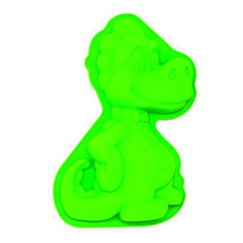KeepingcooX Kids 3D Birthday Cake Pan - Dinosaur Shaped Small Birthday Cake Mould | Novelty Pudding Mold for Kids | Premium Food-grade Silicone Baking Mold Tray | 9.45 x 1.57 x 6.69 Inches