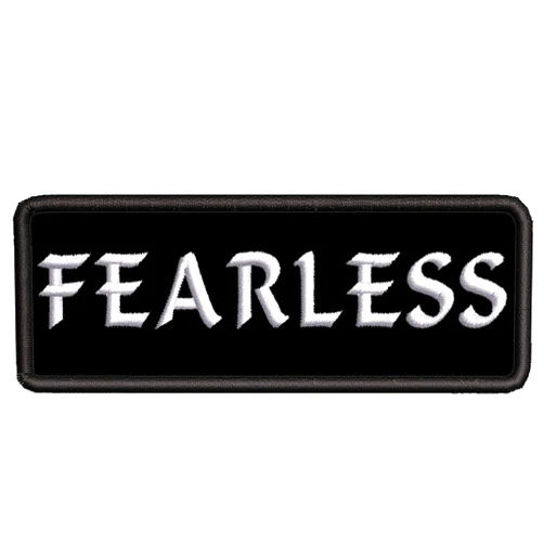 Mybrand Fearless Patch Embroidered Iron-On/Sew-On Badge - Proudly Made in The USA - Vacation Travel Souvenir Premium Quality Decorative Biker Emblem Gear Applique