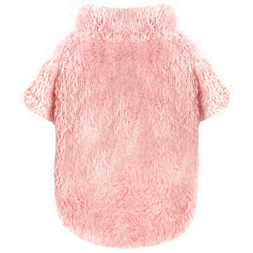 Idepet Fleece Dog Sweater for Small Dogs, Velvet Puppy Clothes Fuzzy Cat Apparel Soft Dog Outfits Thermal Dog Clothing Pet Coat for Fall Winter(Pink,XS)