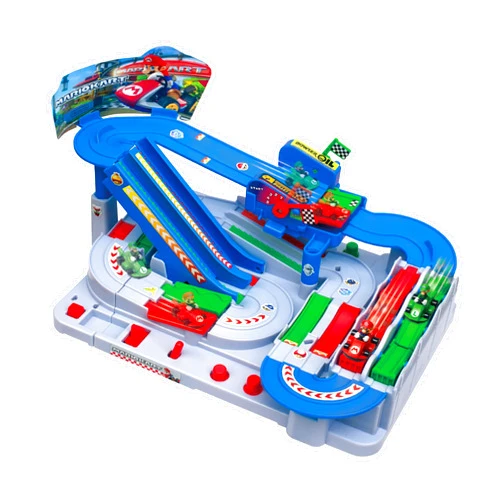 EPOCH Games Mario Kart™ Racing Deluxe - Super Mario Vehicle Obstacle Course with Mario and Luigi Figures - Perfect Action Tabletop Game for Ages 5+