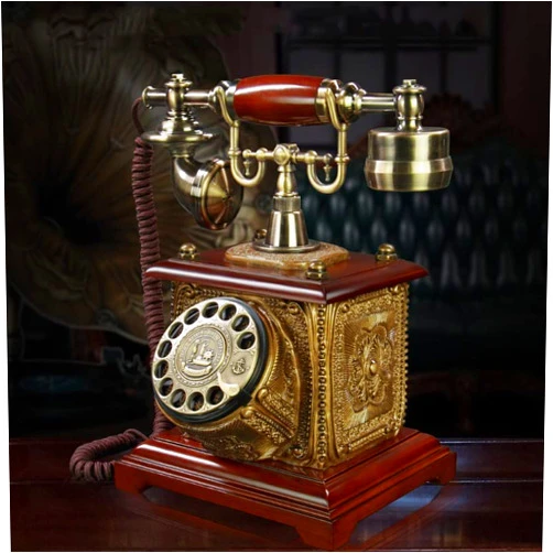 Vijian Old Fashion Landline Telephone, Antique Phone Rotary Dial Telephone Vintage Phones, Vintage Wired FSK/DTMF Desktop Landline Telephone