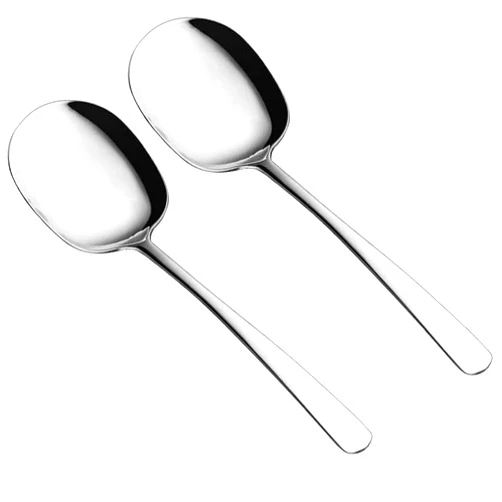 Siaiqiang X-Large Serving Spoons Set,Foodgrade 18/8 Stainless Steel Serving Spoons,9.8 Inch Large Serving Utensils of Spoons Set,Serving for Salads Pasta Platters Mashed Potatoes Buffets Etc (2 pc)