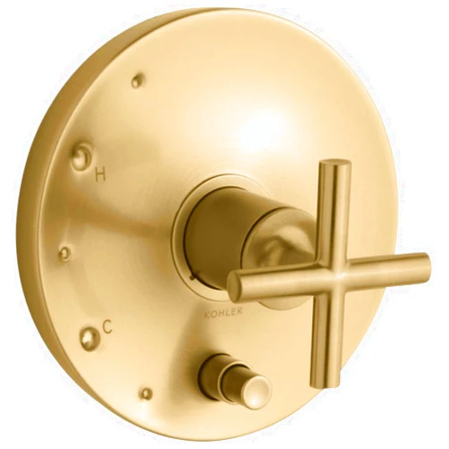 Kohler Purist Rite-Temp Pressure-balancing Valve Trim With Cross Handles, Valve Not Included