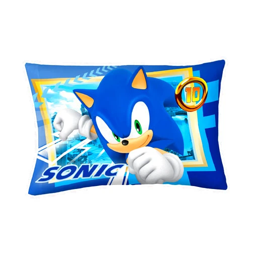 Franco Kids Bedding Super Soft Microfiber Reversible Pillowcase, 20 in x 30 in, Sonic The Hedgehog