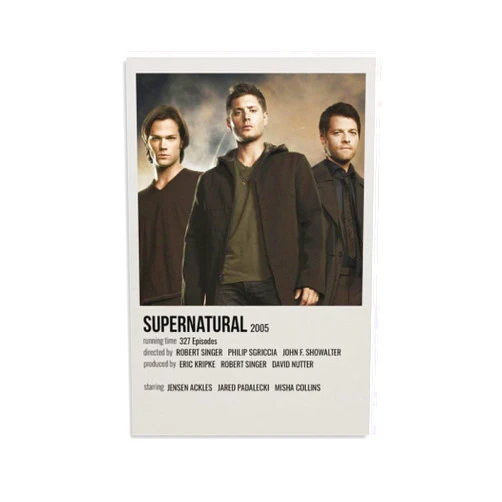 AVANEZ FUWE Supernatural TV Series Art Poster: 12x18 inch Canvas Wall Art for Living Room