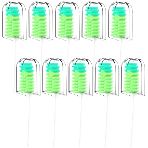Earouth Compatible with Voom Sonic - Go 1 Electric Toothbrush Replacement Brush Heads,for Voom Sonic - Go 1 Electric Toothbrush,10 Count (White, Medium)