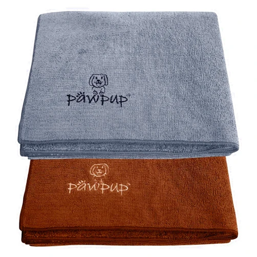 PAWPUP Dog Towels for Drying Dogs Super Absorbent Microfiber Pet Grooming Towel for Dogs, Cats and Other Pets (40 x 24 Inches, Brown and Grey)