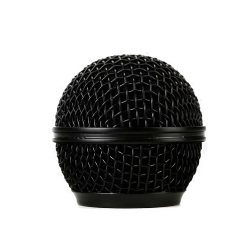 Wokyo Microphone Head Replace, Steel Mesh Mic Grille Heads, Grille Mic Ball Replacement with Inner Foam, Fits for Shure SM58 (Black, 1 pcs)