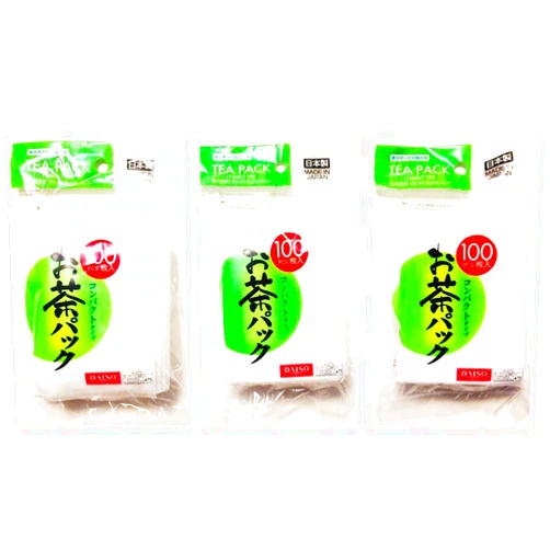 Daiso 3x100pcs Disposable Filter Bags for Loose Tea -Hard type