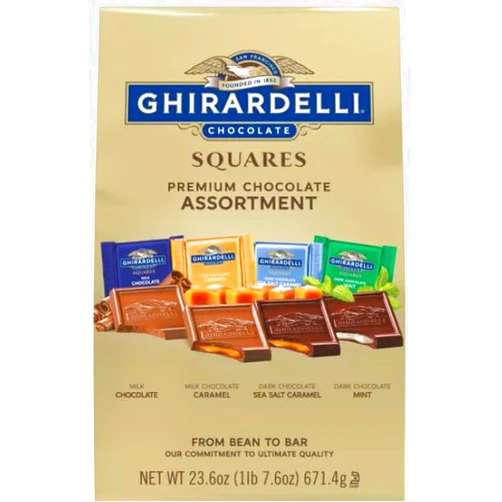 Generic Ghirardell Premium Chocolate Squares Assortment, 23.6 oz bag