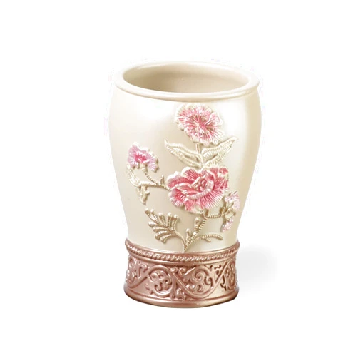 Popular Bath Dublin Rose Collection Tumbler Beige