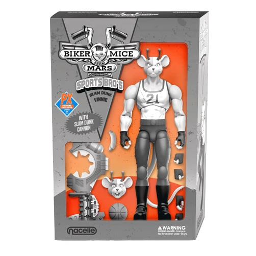 Nacelle Consumer Products Biker Mice from Mars: The Sports Bro’s Vinnie (Black & White) Previews Exclusive Action Figure