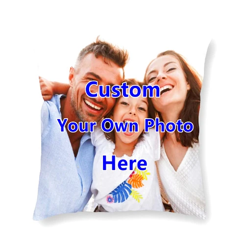 Artfuy Custom Pillow Case Design Photos or Text Outdoor/Indoor Throw Pillowcase Decorative Cushion Cover for Couch or Sofa Home Decor Personalized Photo Gifts (16